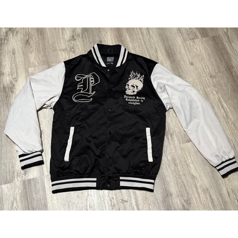 Paranoid Society 2XL Fire Skull windbreaker‎